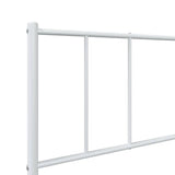 Giroletto senza Materaso con Testiera Metallo Bianco 75x190 cm
