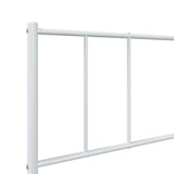 Giroletto con Testiera Metallo Bianco 100x190 cm