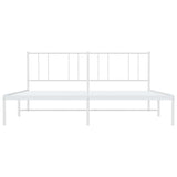 Giroletto con Testiera Metallo Bianco 193x203 cm