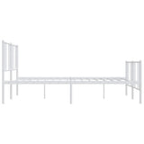 Giroletto con Testiera e Pediera Metallo Bianco 183x213 cm