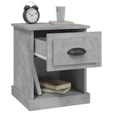 Comodini 2 pz Grigio Cemento 39x39x47,5 cm in Legno truciolato