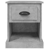 Comodini 2 pz Grigio Cemento 39x39x47,5 cm in Legno truciolato