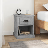 Comodini 2 pz Grigio Cemento 39x39x47,5 cm in Legno truciolato
