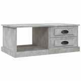 Tavolino Salotto Grigio Cemento 90x50x35 cm Legno truciolato