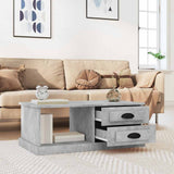 Tavolino Salotto Grigio Cemento 90x50x35 cm Legno truciolato
