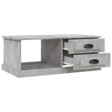 Tavolino Salotto Grigio Cemento 90x50x35 cm Legno truciolato