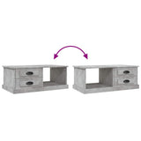 Tavolino Salotto Grigio Cemento 90x50x35 cm Legno truciolato