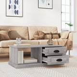 Tavolino da Salotto Grigio Sonoma 90x50x35 cm Legno truciolato