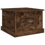 Tavolino da Salotto Rovere Fumo 50x50x35 cm Legno truciolato