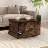 Tavolino da Salotto Rovere Fumo 50x50x35 cm Legno truciolato