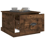 Tavolino da Salotto Rovere Fumo 50x50x35 cm Legno truciolato