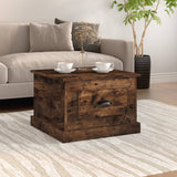 Tavolino da Salotto Rovere Fumo 50x50x35 cm Legno truciolato