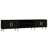 Mobile Porta TV Nero 180x31,5x40 cm in Legno truciolato