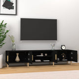 Mobile Porta TV Nero 180x31,5x40 cm in Legno truciolato