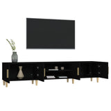 Mobile Porta TV Nero 180x31,5x40 cm in Legno truciolato