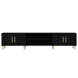 Mobile Porta TV Nero 180x31,5x40 cm in Legno truciolato