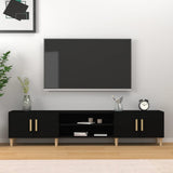 Mobile Porta TV Nero 180x31,5x40 cm in Legno truciolato