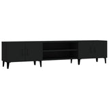Mobile Porta TV Nero 180x31,5x40 cm in Legno truciolato