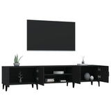 Mobile Porta TV Nero 180x31,5x40 cm in Legno truciolato