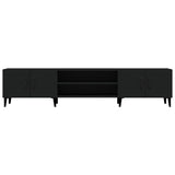 Mobile Porta TV Nero 180x31,5x40 cm in Legno truciolato