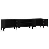 Mobile Porta TV Nero 180x31,5x40 cm in Legno truciolato