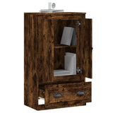 Credenza Rovere Fumo 60x35,5x103,5 cm in Legno truciolato