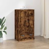 Credenza Rovere Fumo 60x35,5x103,5 cm in Legno truciolato