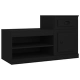 Scarpiera Nera 100x42x60 cm in Legno truciolato