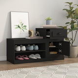 Scarpiera Nera 100x42x60 cm in Legno truciolato