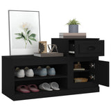 Scarpiera Nera 100x42x60 cm in Legno truciolato