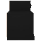 Scarpiera Nera 100x42x60 cm in Legno truciolato