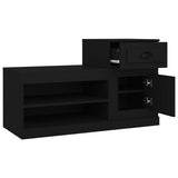 Scarpiera Nera 100x42x60 cm in Legno truciolato