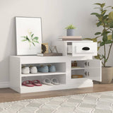 Scarpiera Bianco Lucido 100x42x60 cm in Legno truciolato
