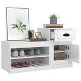 Scarpiera Bianco Lucido 100x42x60 cm in Legno truciolato