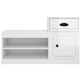Scarpiera Bianco Lucido 100x42x60 cm in Legno truciolato