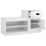 Scarpiera Bianco Lucido 100x42x60 cm in Legno truciolato
