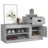 Scarpiera Grigio Cemento 100x42x60 cm in Legno truciolato