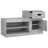 Scarpiera Grigio Cemento 100x42x60 cm in Legno truciolato