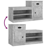 Scarpiera Grigio Cemento 100x42x60 cm in Legno truciolato