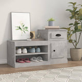 Scarpiera Grigio Cemento 100x42x60 cm in Legno truciolato