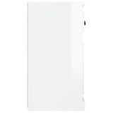 Credenza Bianco Lucido 70x35,5x67,5 cm in Legno truciolato