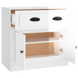 Credenza Bianco Lucido 70x35,5x67,5 cm in Legno truciolato