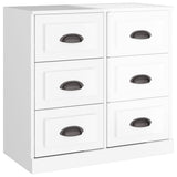 Credenza Bianco Lucido 70x35,5x67,5 cm in Legno truciolato