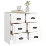 Credenza Bianco Lucido 70x35,5x67,5 cm in Legno truciolato