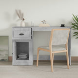 Scrivania Cassetto Grigio Cemento 115x50x75cm Legno truciolato