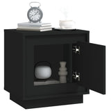 Comodini 2 pz Neri 44x35x45 cm in Legno truciolato