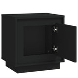Comodini 2 pz Neri 44x35x45 cm in Legno truciolato