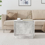 Tavolino da Salotto Grigio Cemento 51x50x44cm Legno truciolato