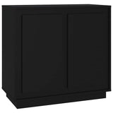 Credenza Nera 80x34x75 cm in Legno truciolato