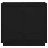 Credenza Nera 80x34x75 cm in Legno truciolato